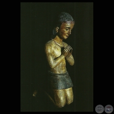 INDÍGENA DE RODILLAS ORANDO - TALLA FRANCISCANA (MUSEO MONSEÑOR JUAN SINFORIANO BOGARÍN)